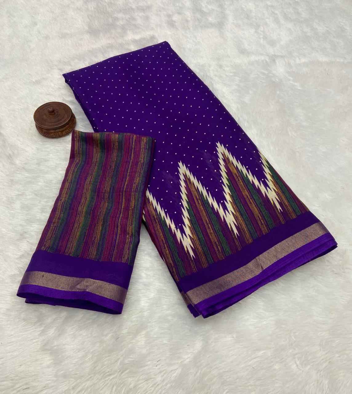 SOFT MUL MUL COTTON WITH ZARI WEAVING BORDER SAREE 1
