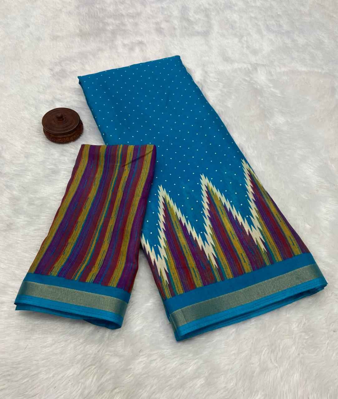 SOFT MUL MUL COTTON WITH ZARI WEAVING BORDER SAREE 1