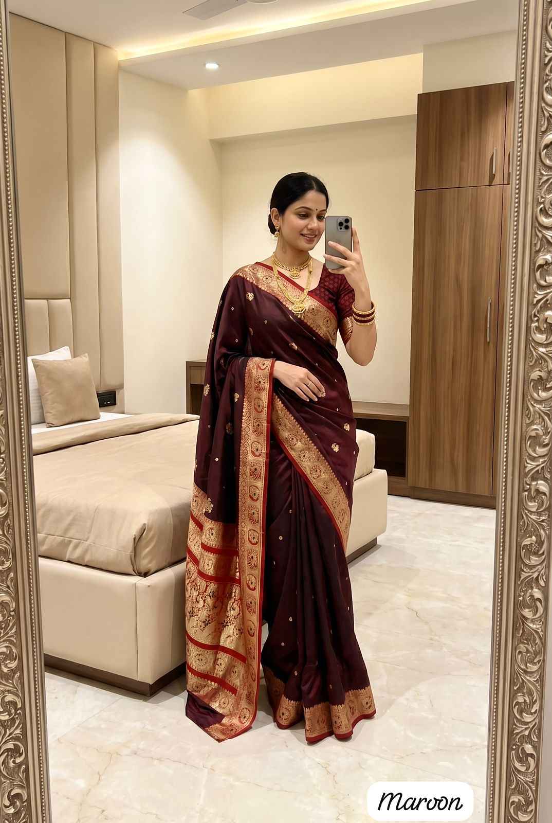 SOFT PREMIUM PURE SATIN SILK PESHWAI PAITHANI SAREE
