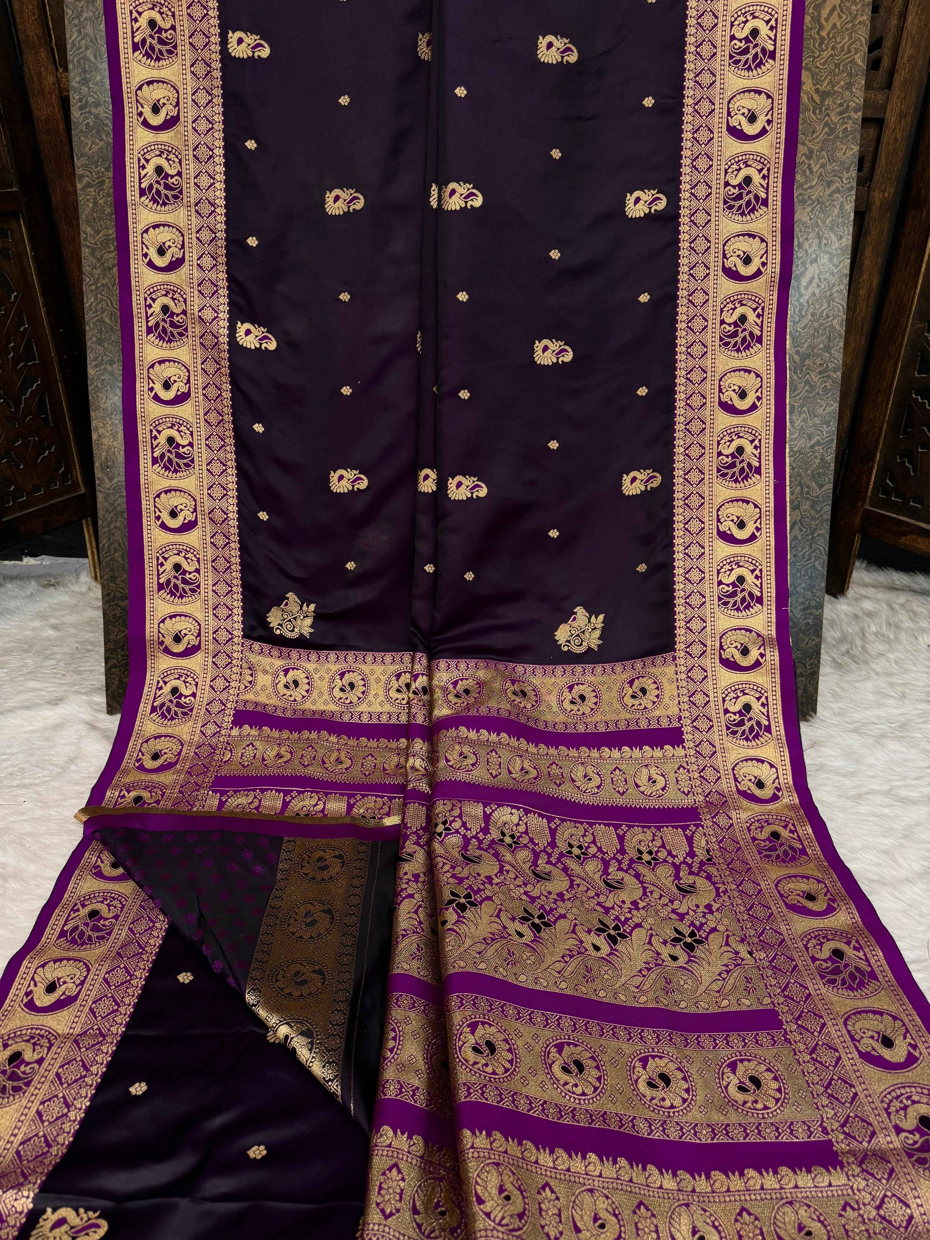 SOFT PREMIUM PURE SATIN SILK PESHWAI PAITHANI SAREE