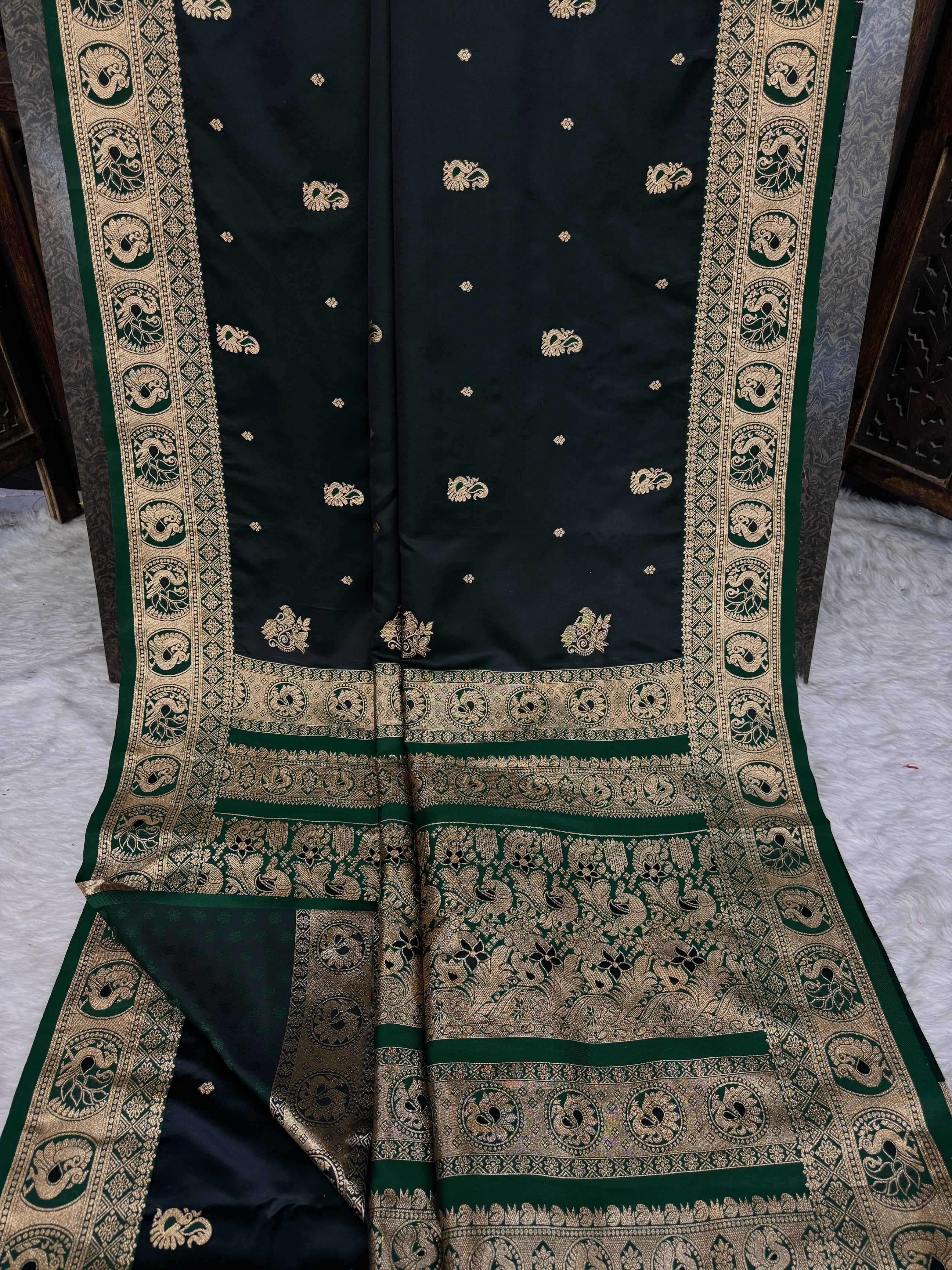 SOFT PREMIUM PURE SATIN SILK PESHWAI PAITHANI SAREE