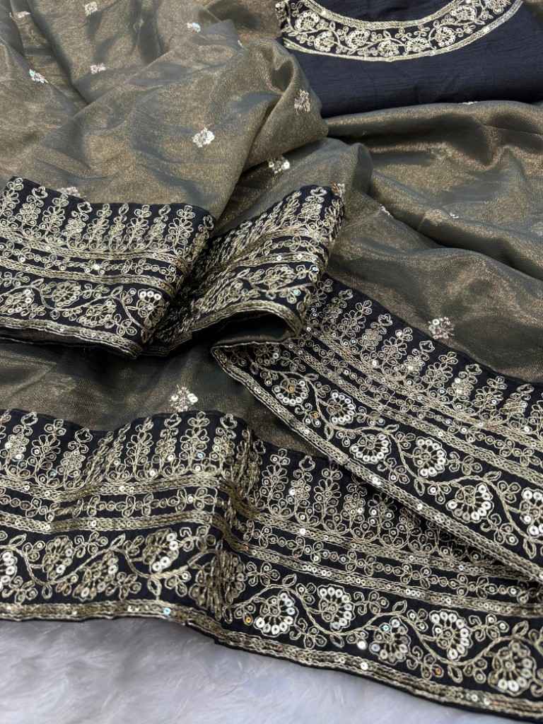 SOFT TWIL NET SEQUANCE AND DORI EMBROIDERY WORK SAREE 2 AT WHOLESALE PRICE