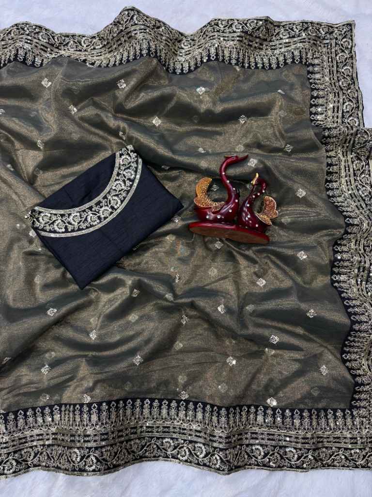 SOFT TWIL NET SEQUANCE AND DORI EMBROIDERY WORK SAREE 2 AT WHOLESALE PRICE
