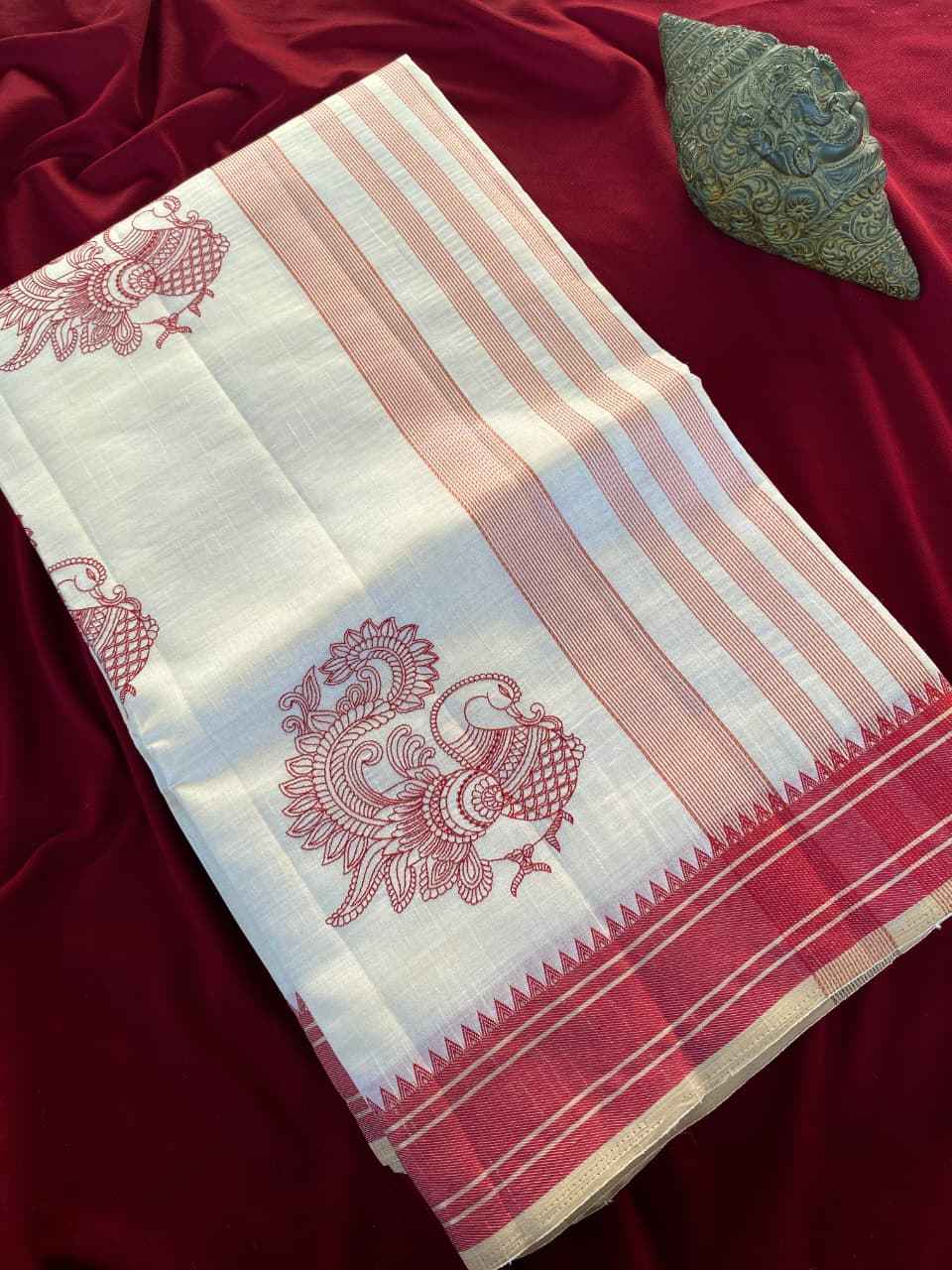 TUSSAR SILK MULTI THREAD PEACOCK MOTIFS SAREE AT WHOLESALE PRICE