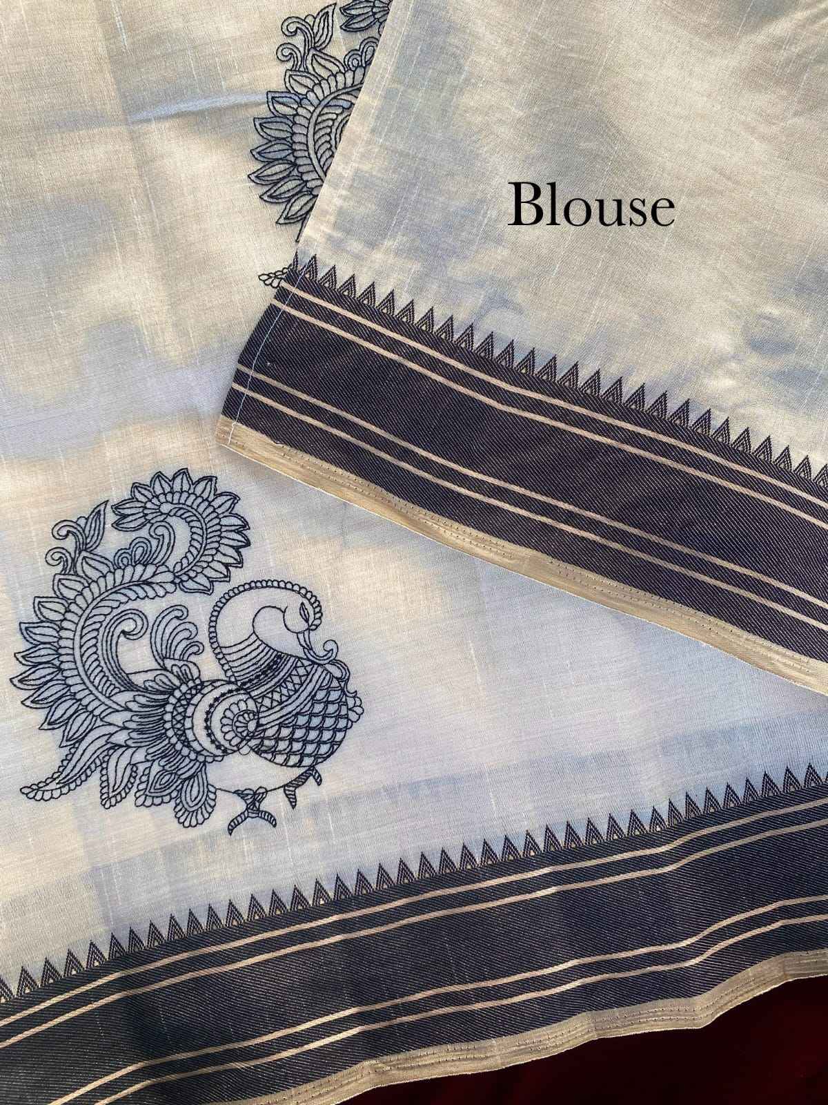 TUSSAR SILK MULTI THREAD PEACOCK MOTIFS SAREE AT WHOLESALE PRICE