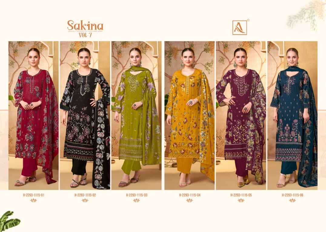 ALOK SAKINA-7 HEAVY VISCOSE REYON EMBROIDERY WORK DRESS MATERIAL
