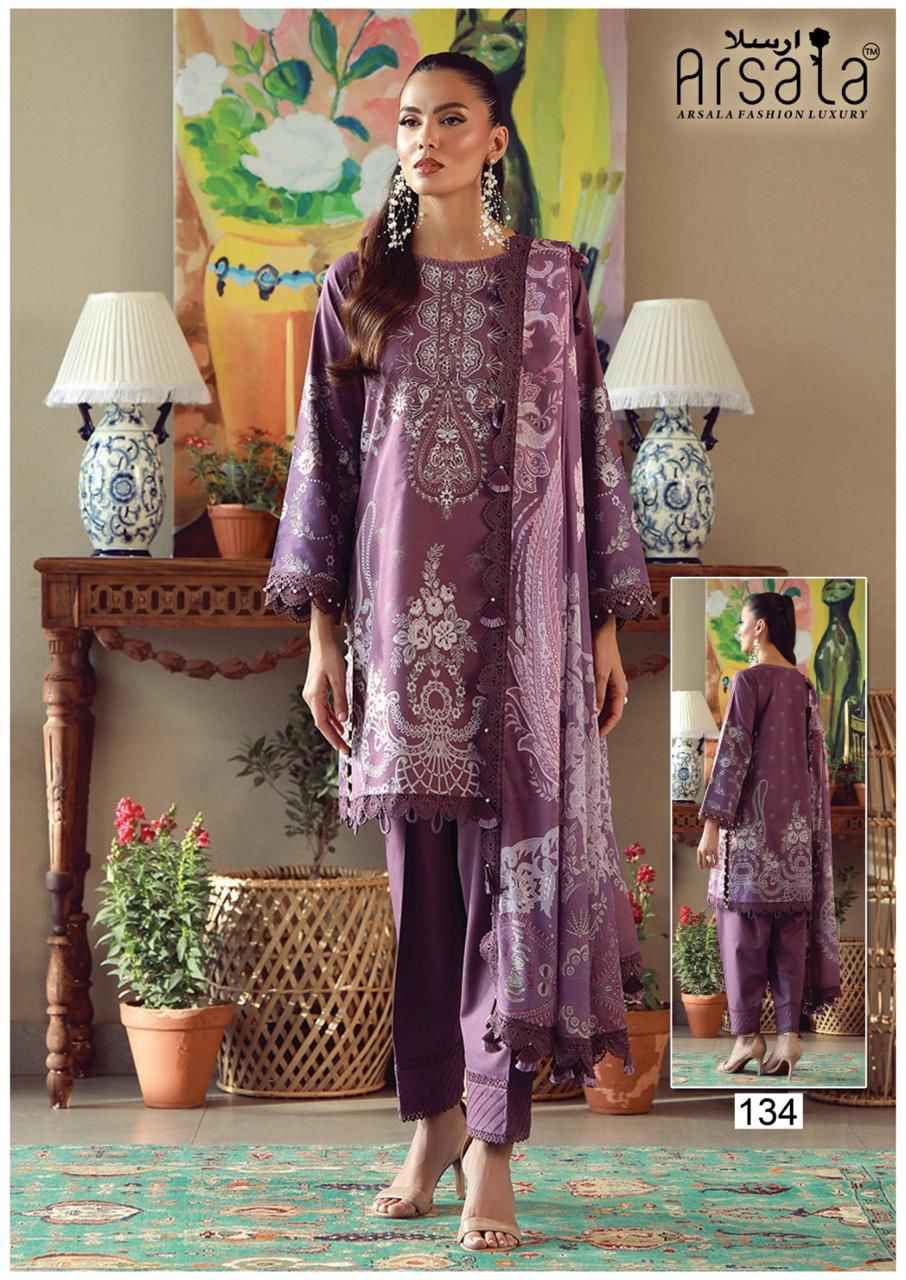 ARSALA AMARA VOL-4 HEAVY LAWN COTTON PRINTED DRESS MATERIAL 
