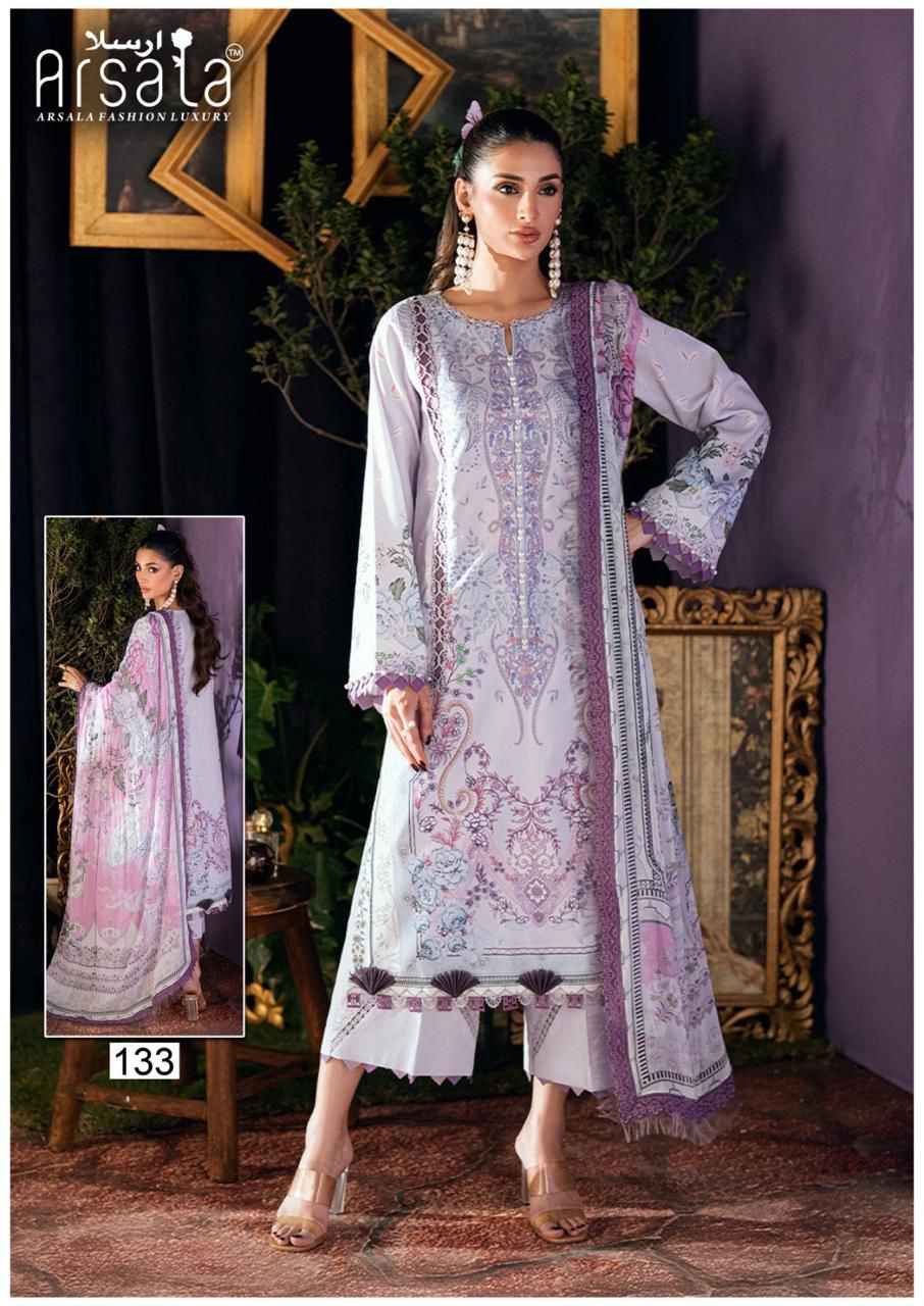 ARSALA AMARA VOL-4 HEAVY LAWN COTTON PRINTED DRESS MATERIAL 