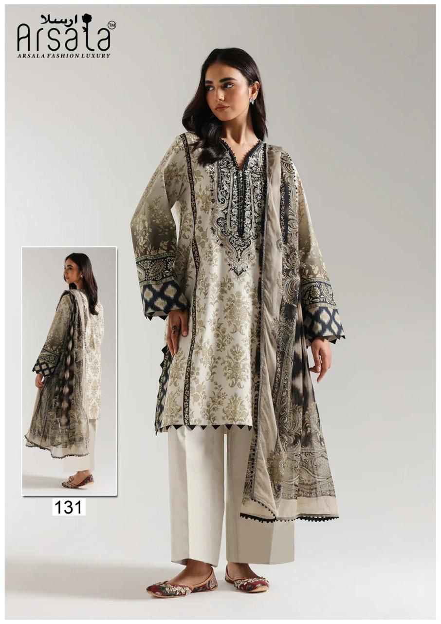 ARSALA AMARA VOL-4 HEAVY LAWN COTTON PRINTED DRESS MATERIAL 