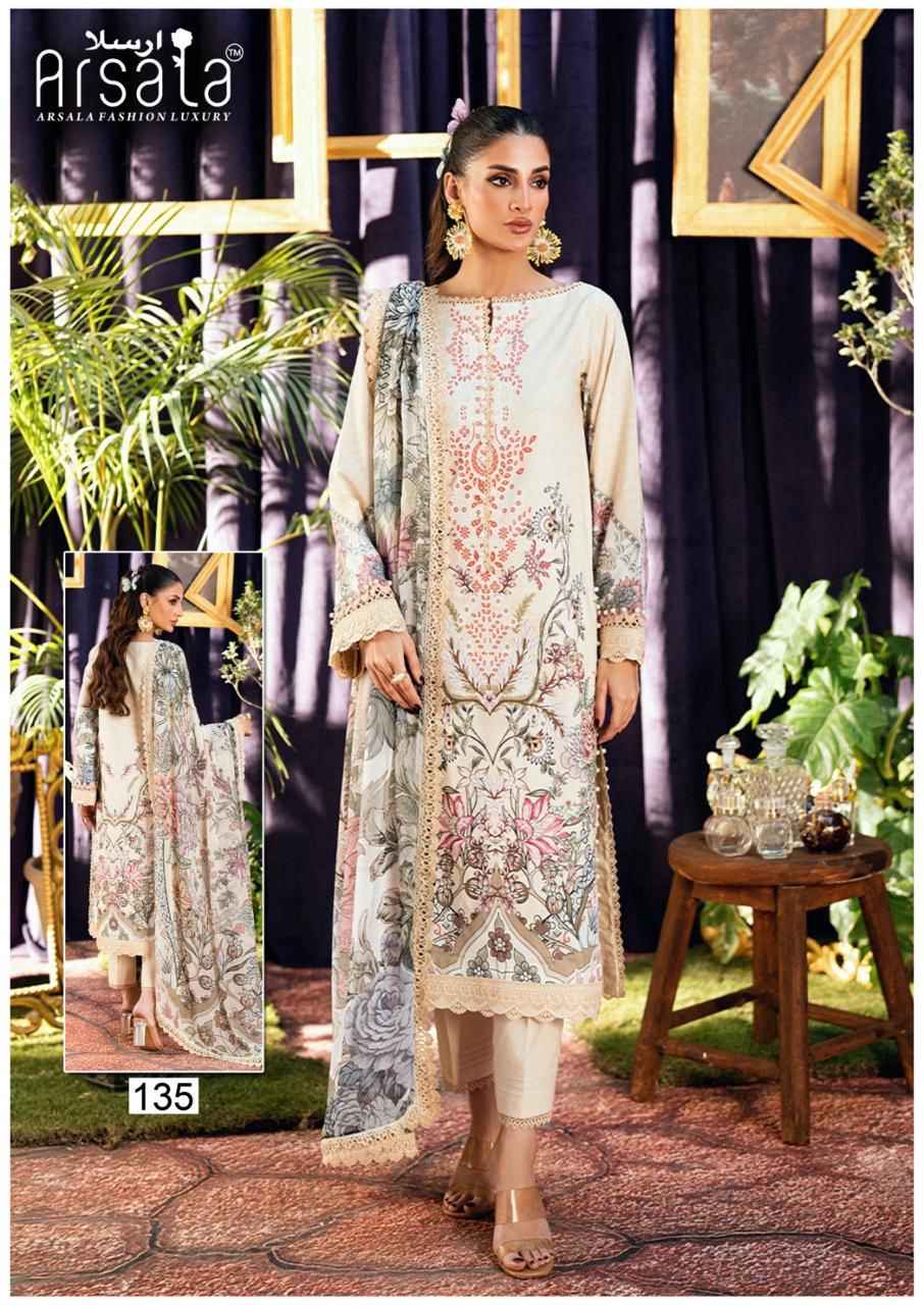 ARSALA AMARA VOL-4 HEAVY LAWN COTTON PRINTED DRESS MATERIAL 