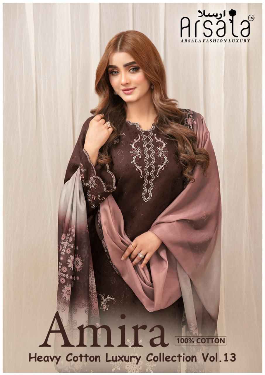 ARSALA AMIRA VOL-13 HEAVY LAWN COTTON DRESS MATERIAL