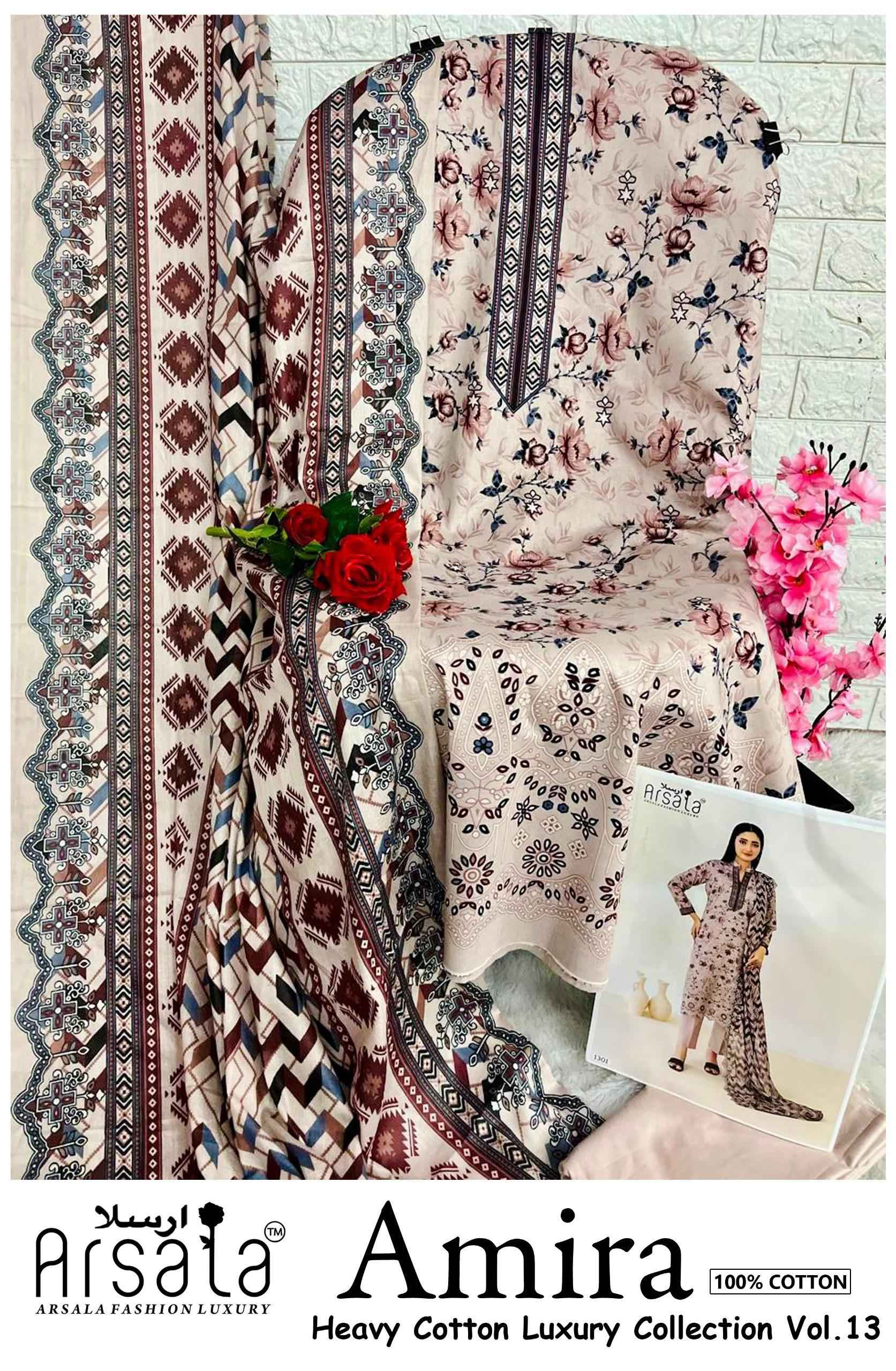 ARSALA AMIRA VOL-13 HEAVY LAWN COTTON DRESS MATERIAL
