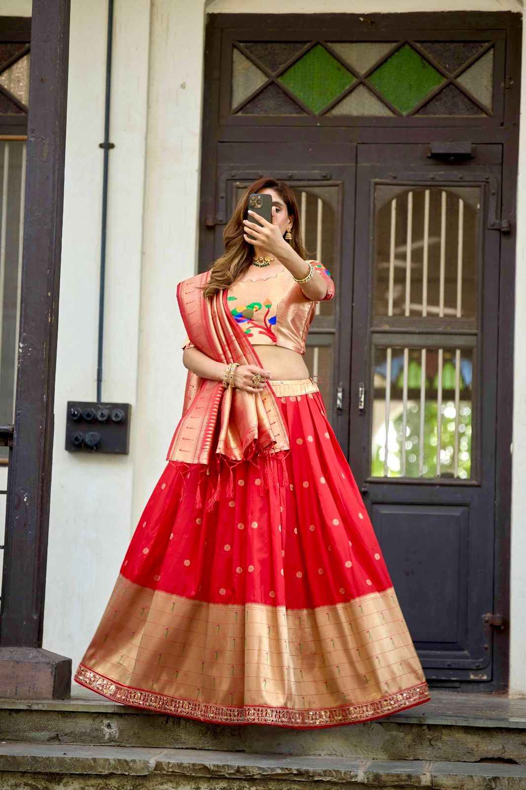BANARASI SOFT SILK ZAEI WEAVING PAITHANI LEHENGA CHOLI 