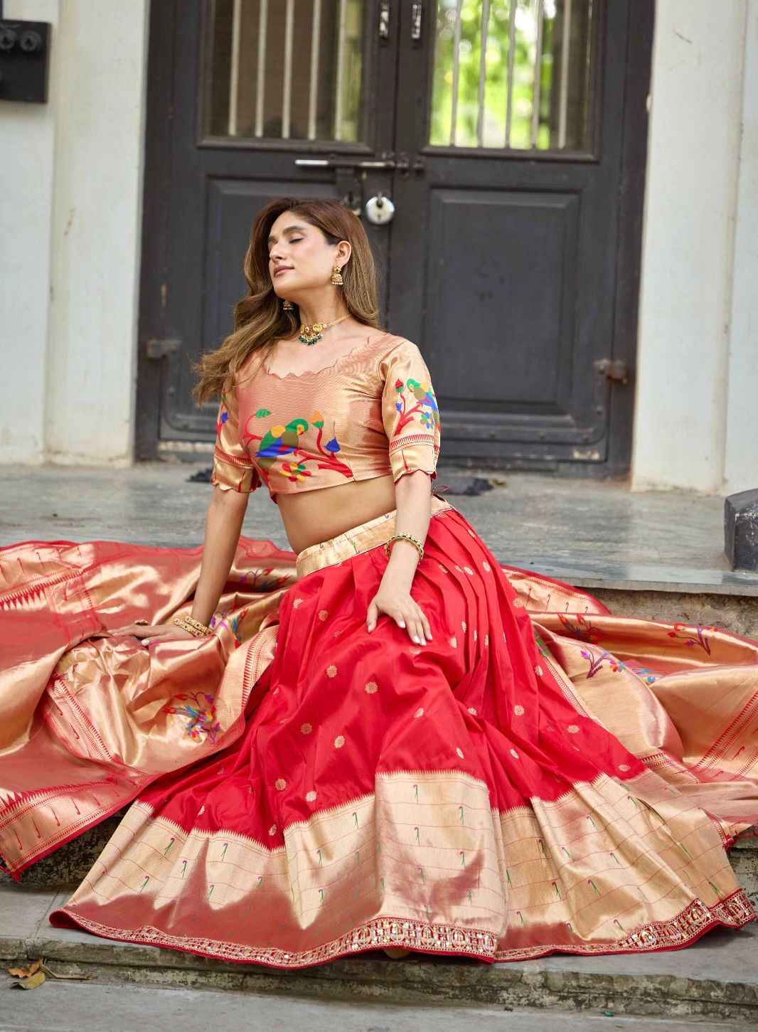 BANARASI SOFT SILK ZAEI WEAVING PAITHANI LEHENGA CHOLI 