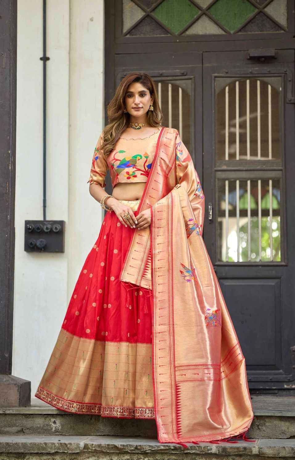 BANARASI SOFT SILK ZAEI WEAVING PAITHANI LEHENGA CHOLI 