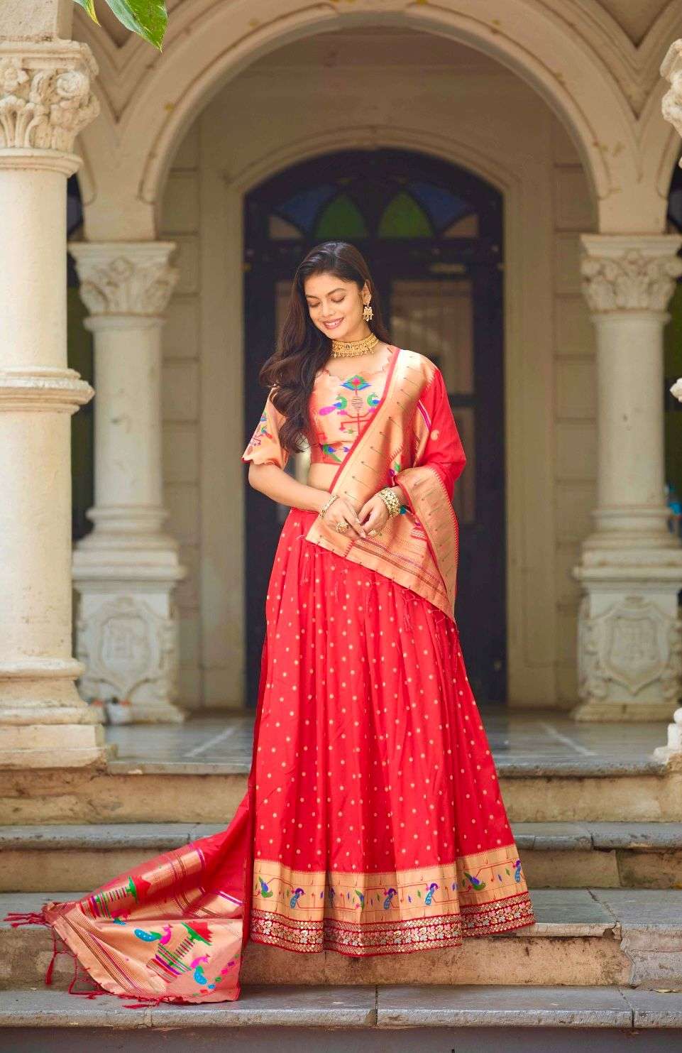 BANARASI SOFT SILK ZAEI WEAVING PAITHANI LEHENGA CHOLI 