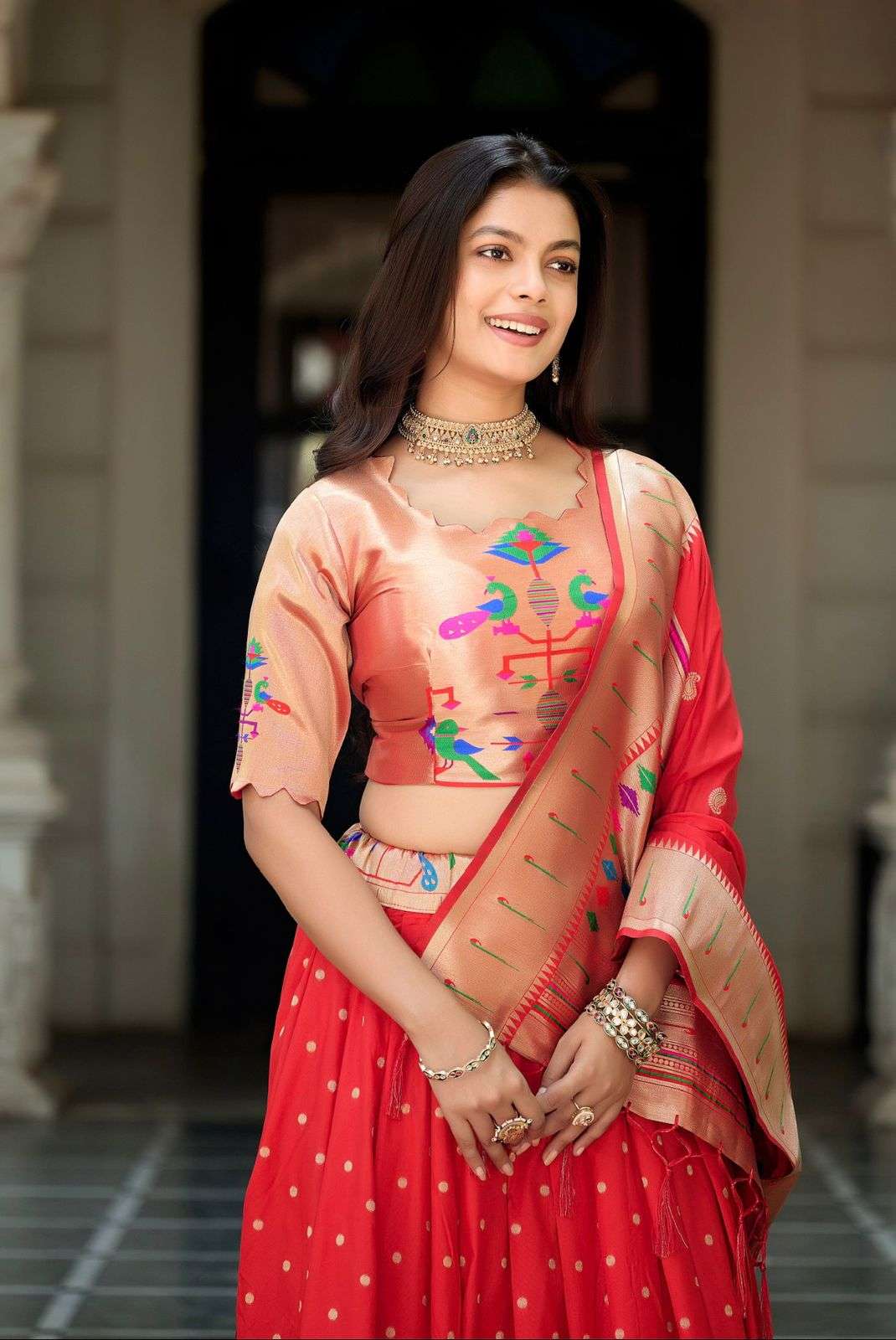 BANARASI SOFT SILK ZAEI WEAVING PAITHANI LEHENGA CHOLI 