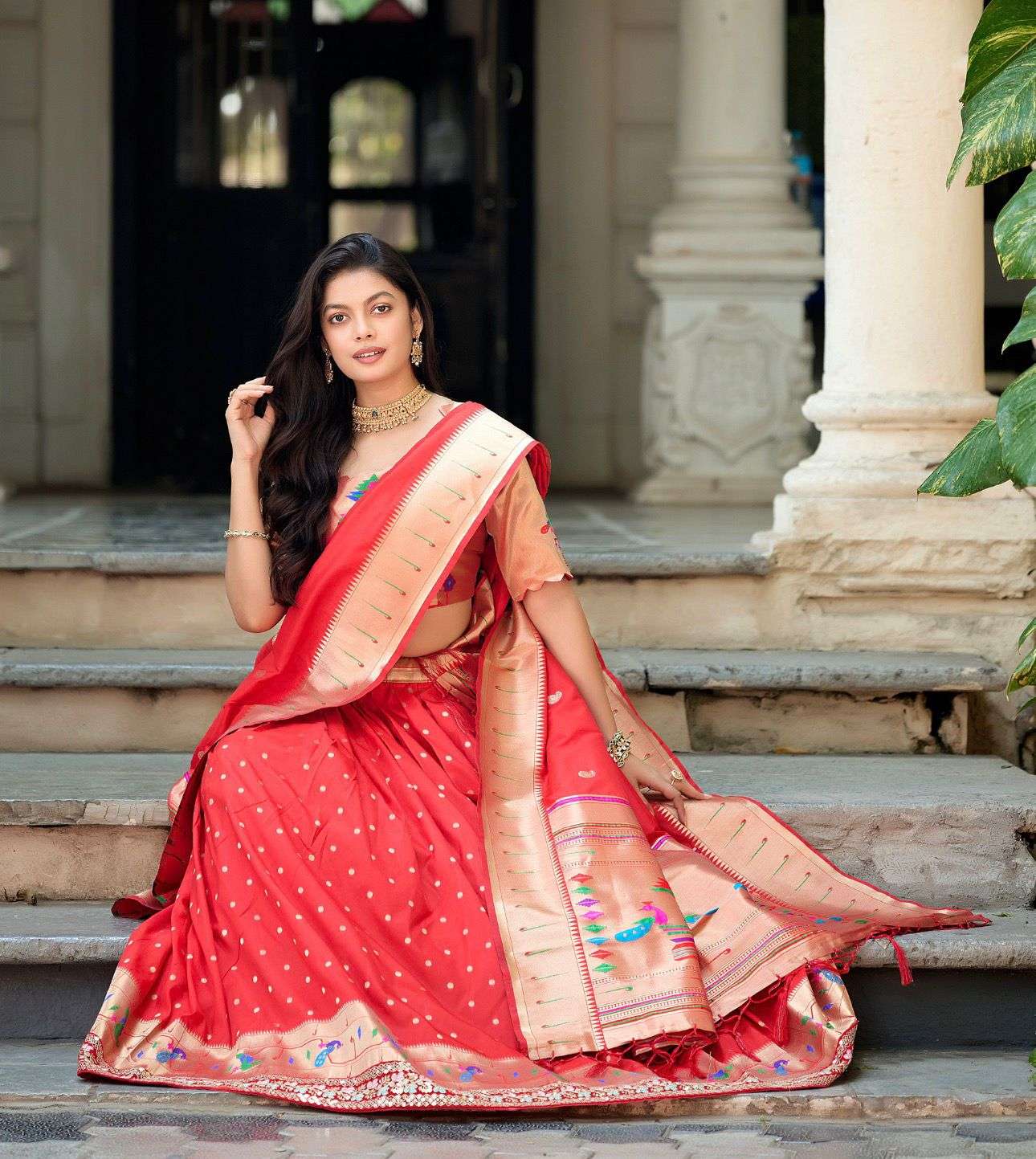 BANARASI SOFT SILK ZAEI WEAVING PAITHANI LEHENGA CHOLI 