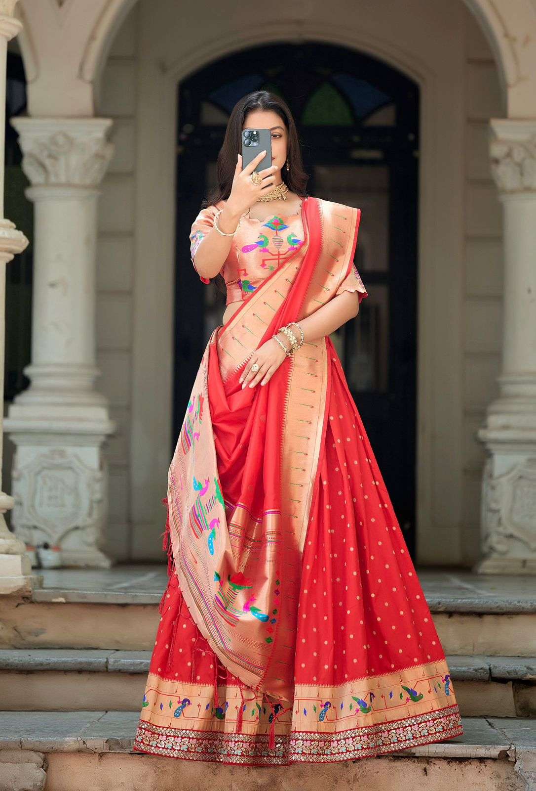 BANARASI SOFT SILK ZAEI WEAVING PAITHANI LEHENGA CHOLI 