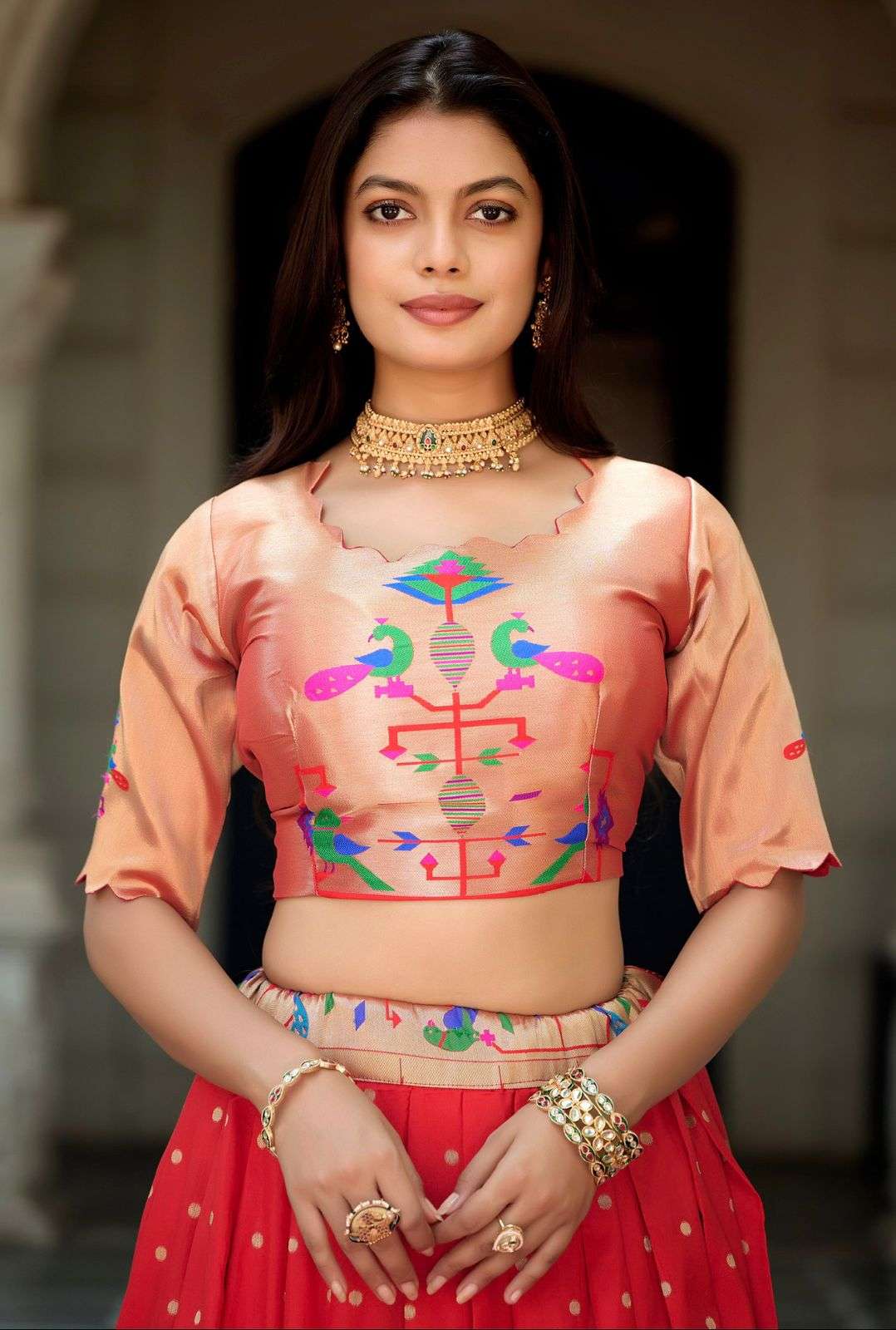 BANARASI SOFT SILK ZAEI WEAVING PAITHANI LEHENGA CHOLI 