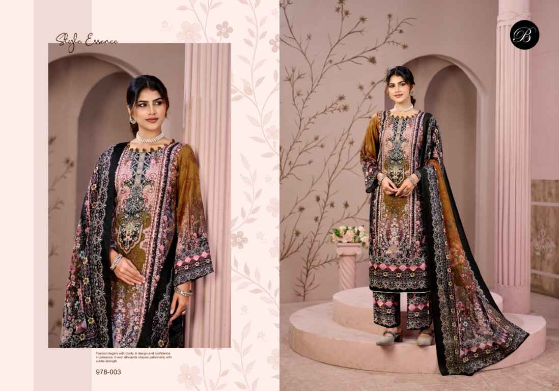 BELLIZA MOONLIGHT JAM COTTON DIGITAL PRINTED DRESS MATERIAL