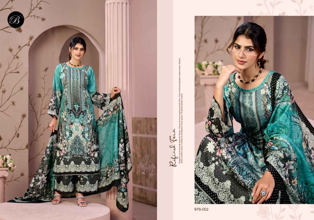 BELLIZA MOONLIGHT JAM COTTON DIGITAL PRINTED DRESS MATERIAL