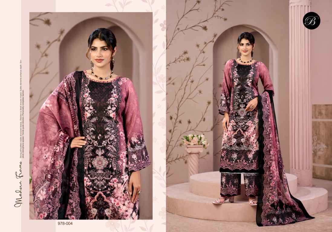 BELLIZA MOONLIGHT JAM COTTON DIGITAL PRINTED DRESS MATERIAL