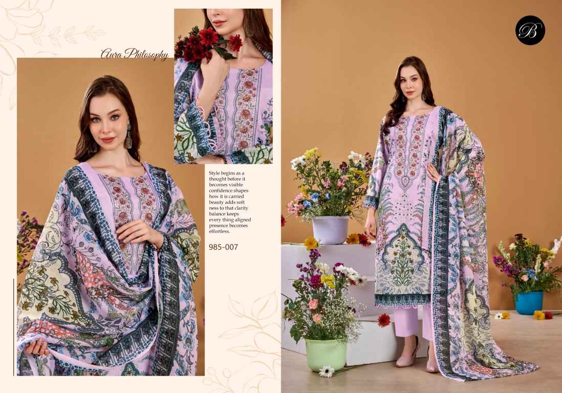 BELLIZA NAIRA VOL-145 PURE COTTON EMBROIDERY DRESS MATERIAL