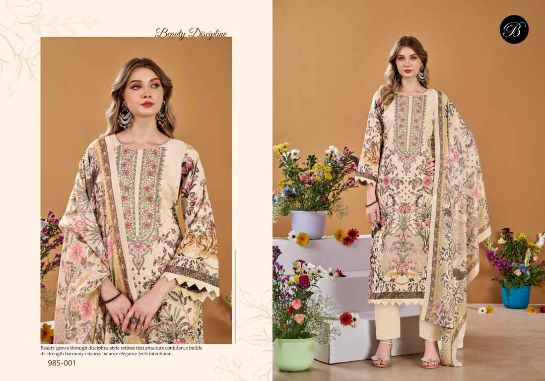 BELLIZA NAIRA VOL-145 PURE COTTON EMBROIDERY DRESS MATERIAL