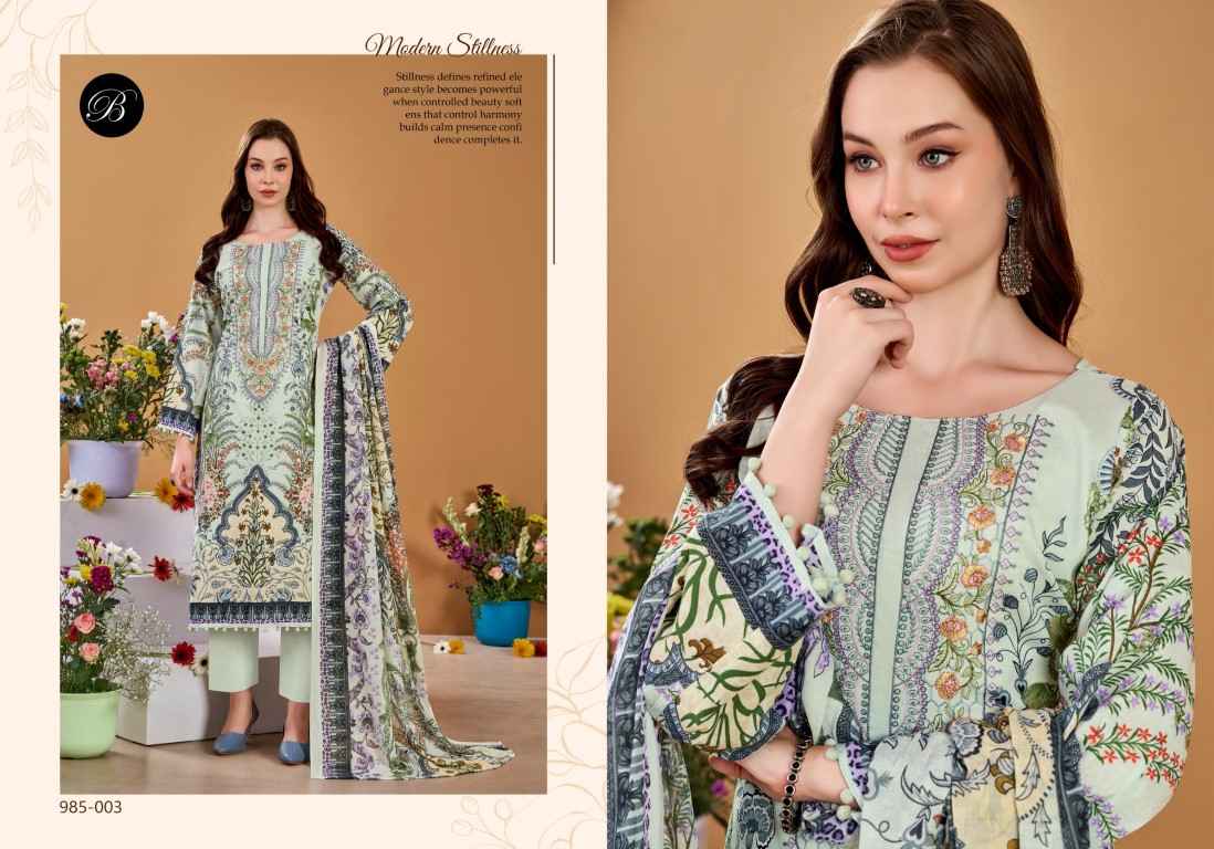 BELLIZA NAIRA VOL-145 PURE COTTON EMBROIDERY DRESS MATERIAL