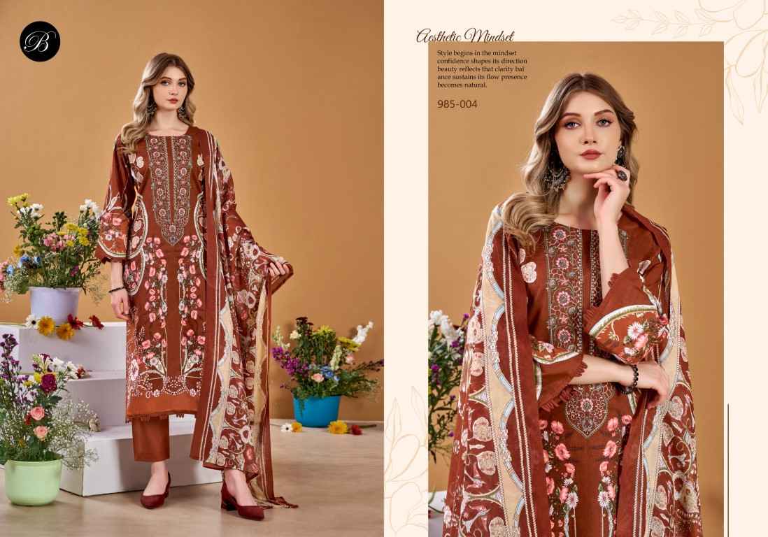 BELLIZA NAIRA VOL-145 PURE COTTON EMBROIDERY DRESS MATERIAL