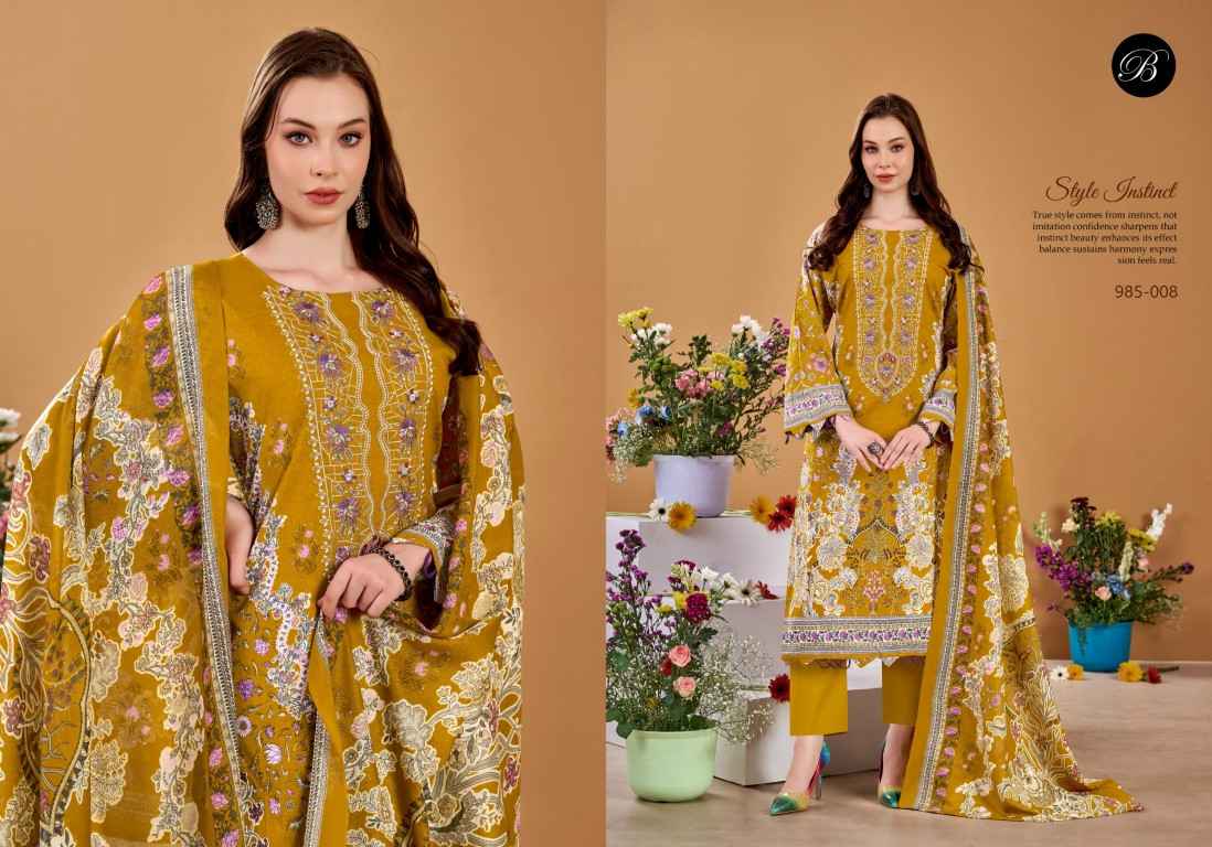 BELLIZA NAIRA VOL-145 PURE COTTON EMBROIDERY DRESS MATERIAL