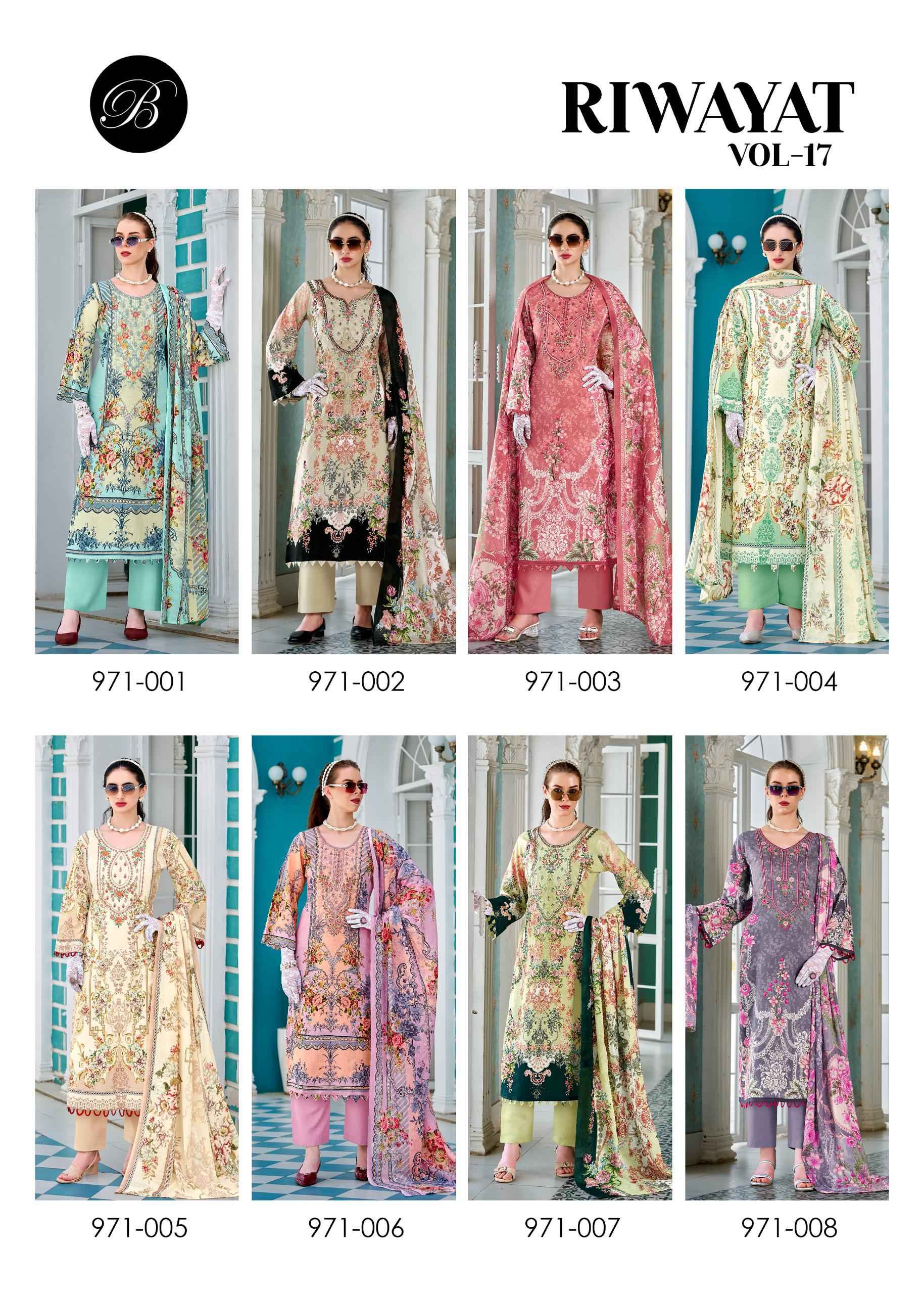 BELLIZA RIWAYAT VOL-17 PURE VISCOSE RAYON DRESS MATERIAL