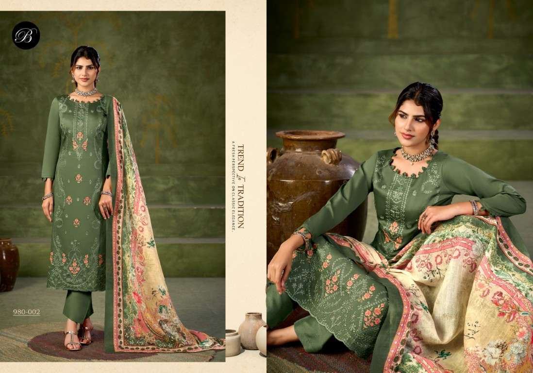 BELLIZA ZARQASH VOL-18 PURE HEAVY JAM COTTON DRESS MATERIAL