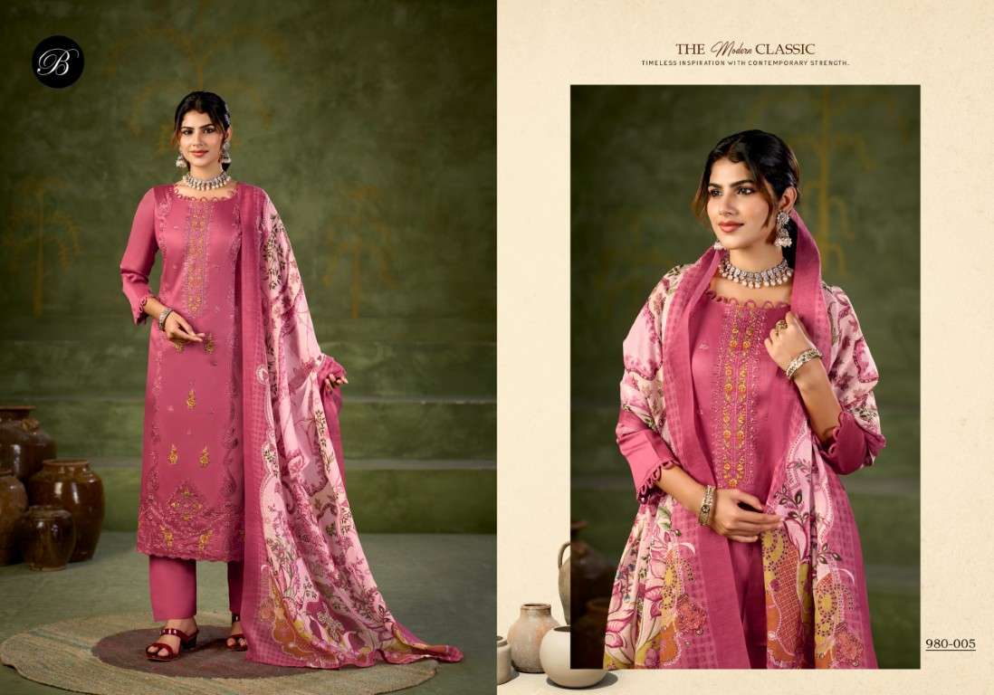 BELLIZA ZARQASH VOL-18 PURE HEAVY JAM COTTON DRESS MATERIAL