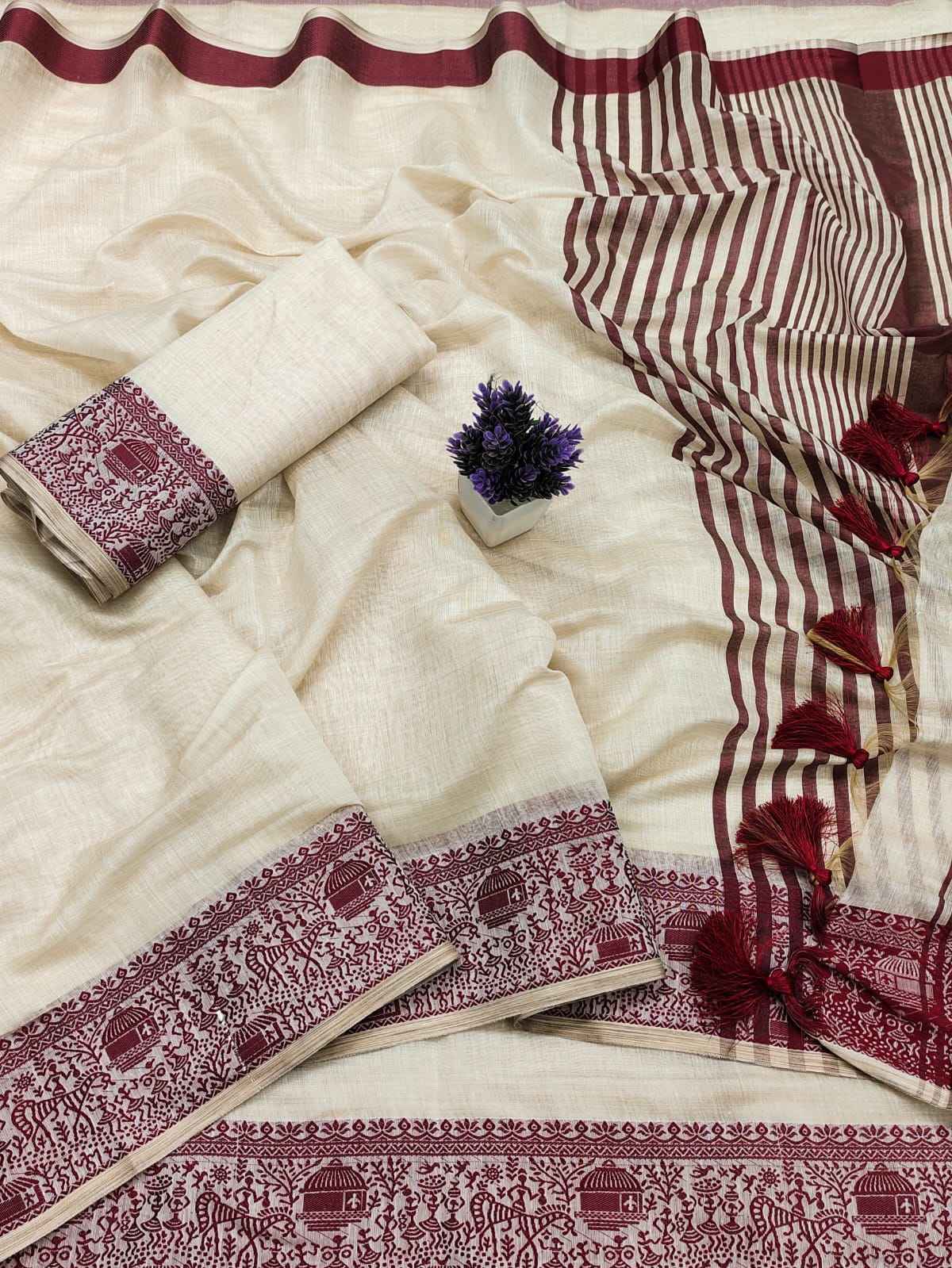 PURE COTTON SOFT SILK JACQUARD WEAVING SAREE