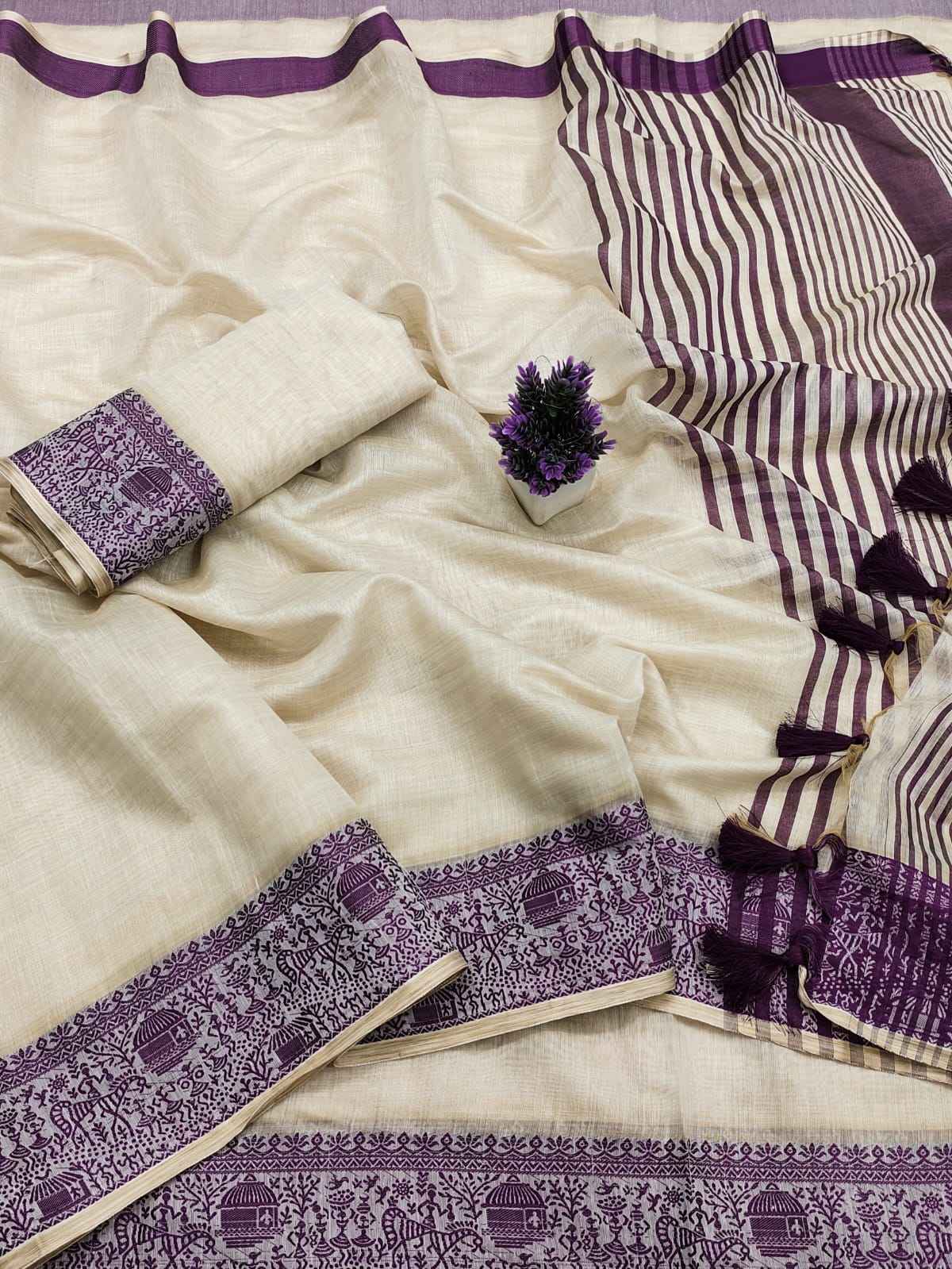 PURE COTTON SOFT SILK JACQUARD WEAVING SAREE