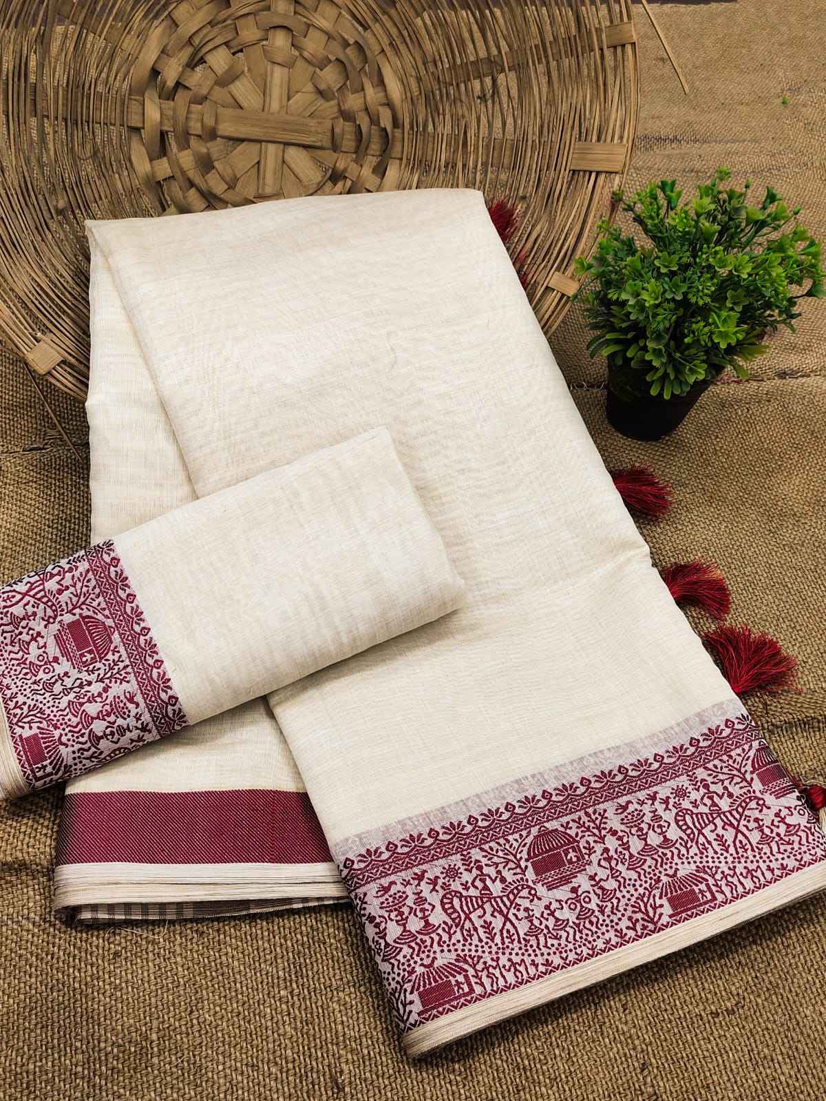 PURE COTTON SOFT SILK JACQUARD WEAVING SAREE