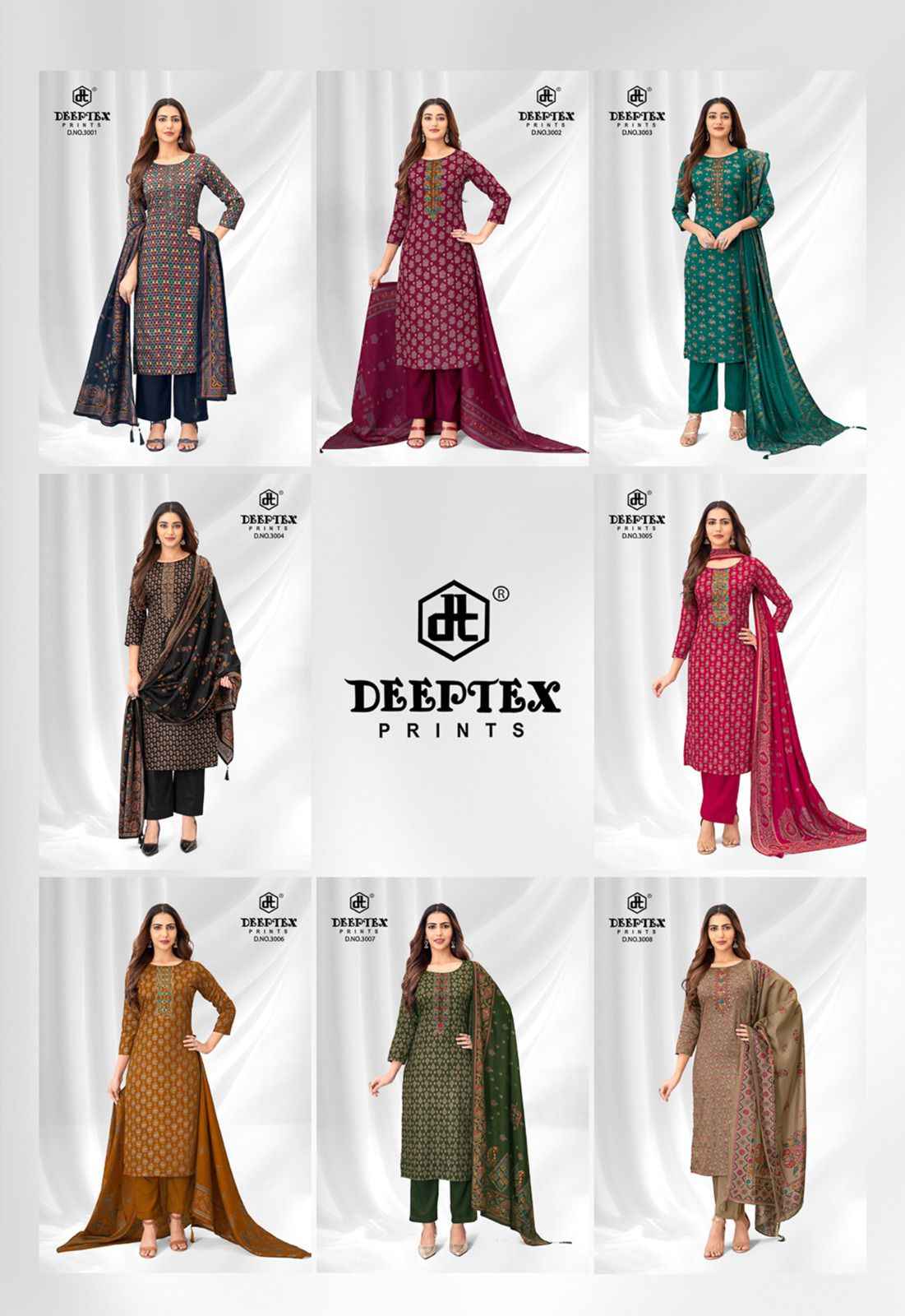 DEEPTEX MAUSAMI VOL- 3 HEAVY JAM SATIN DRESS MATERIAL