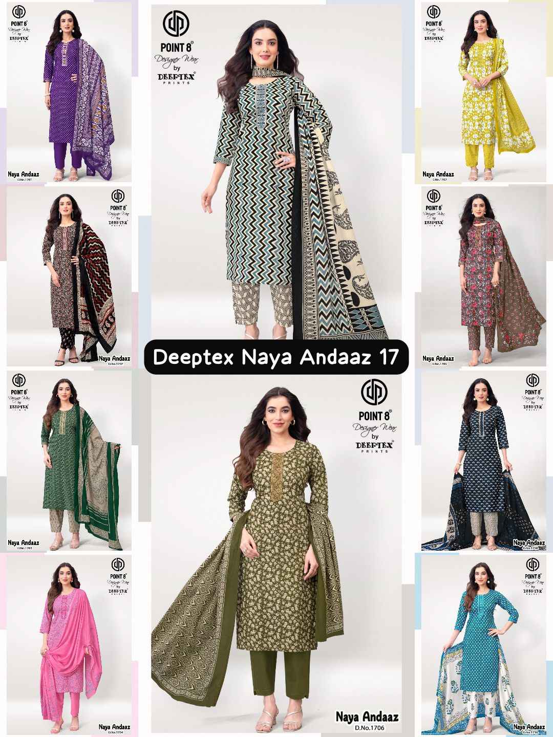 DEEPTEX NAYA ANDAAZ VOL-17 PURE COTTON PRINTED READYMADE SUIT