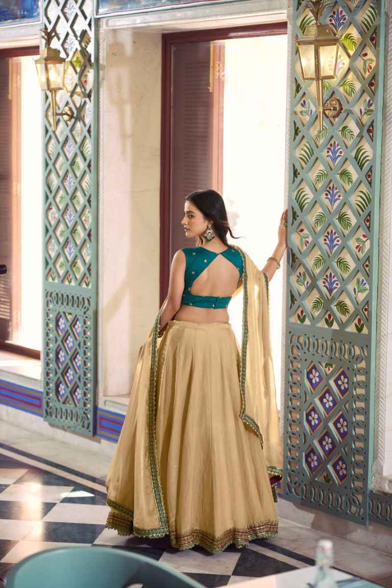 FENDI SEQUINS AND THREAD EMBROIDERY WORK LEHENGA CHOLI 1