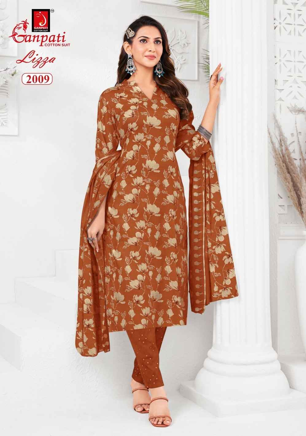 GANPATI LIZZA VOL-2 PURE COTTON PRINTED READYMADE SUIT
