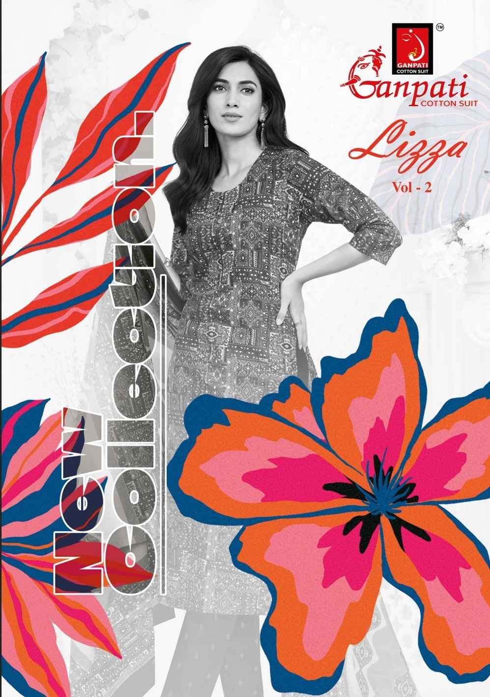 GANPATI LIZZA VOL-2 PURE COTTON PRINTED READYMADE SUIT