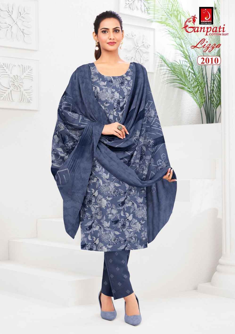 GANPATI LIZZA VOL-2 PURE COTTON PRINTED READYMADE SUIT