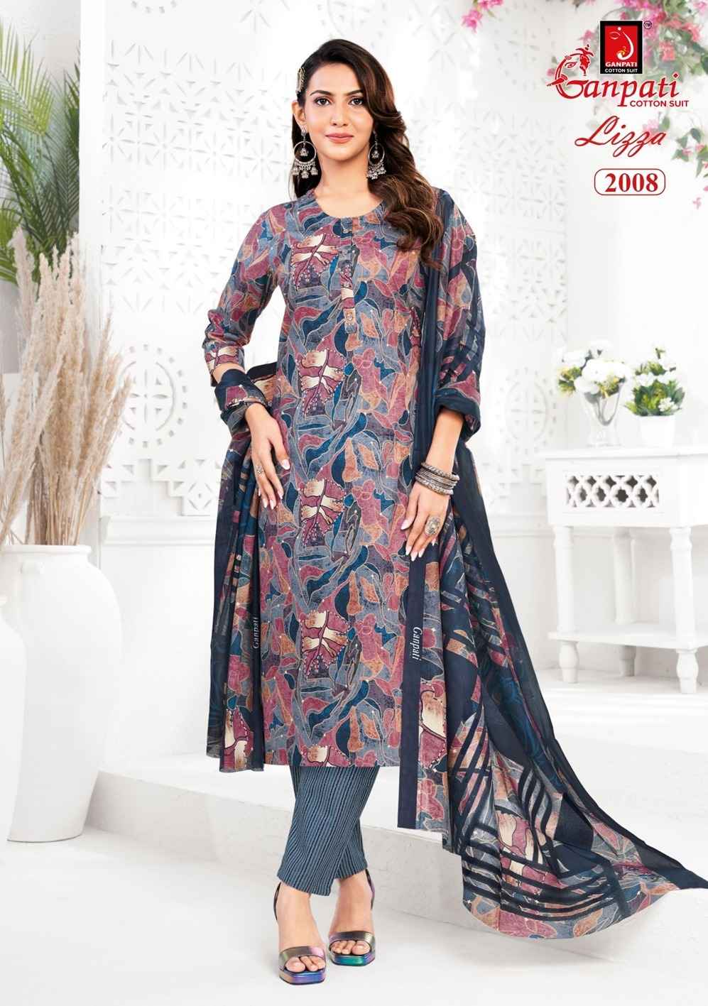 GANPATI LIZZA VOL-2 PURE COTTON PRINTED READYMADE SUIT