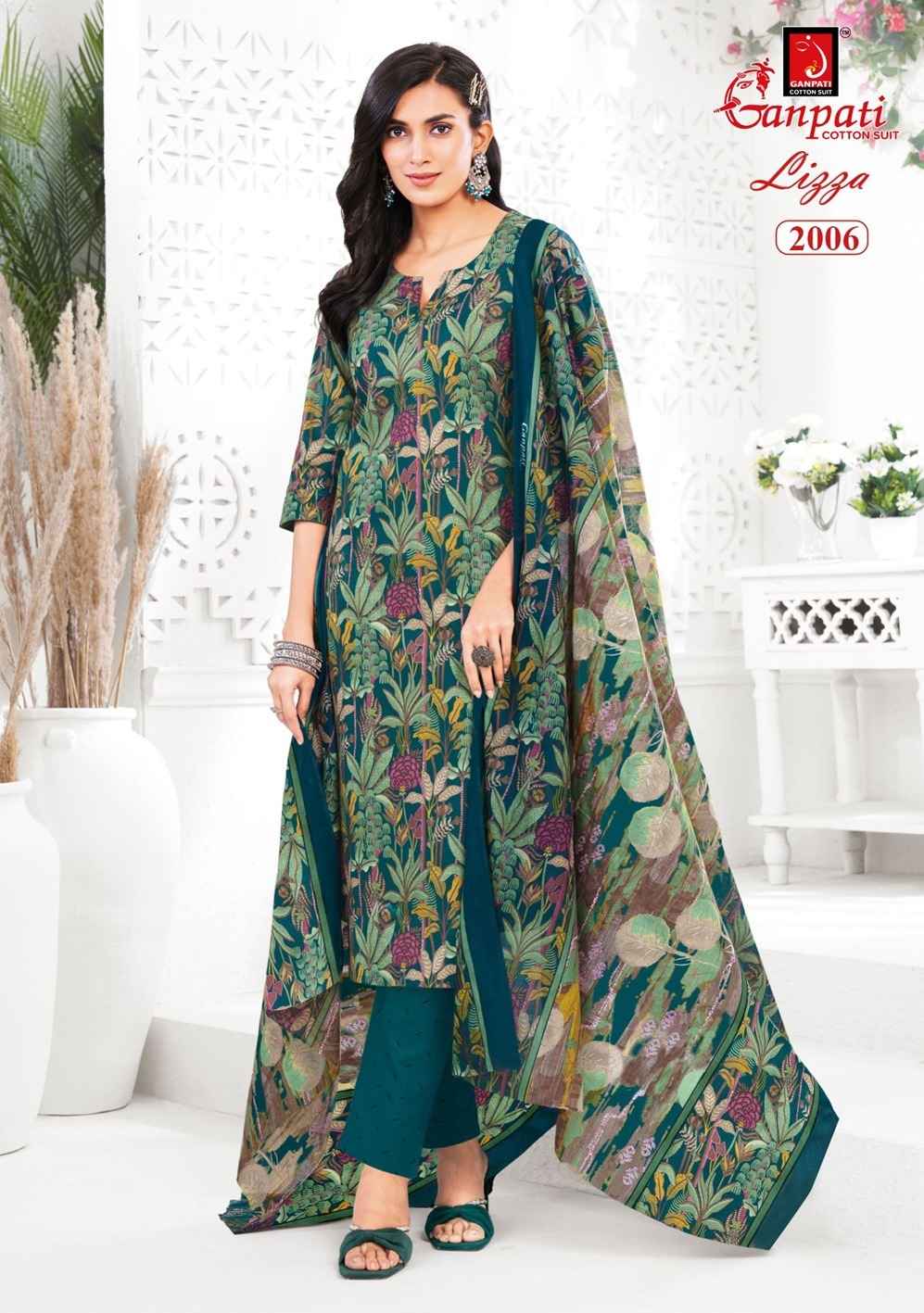 GANPATI LIZZA VOL-2 PURE COTTON PRINTED READYMADE SUIT