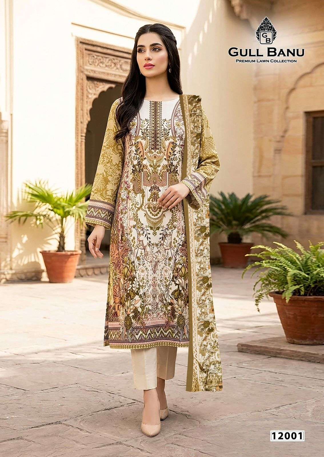 GULL AAHMED GULLBANU VOL-12 PURE CAMBRIDGE DRESS MATERIAL