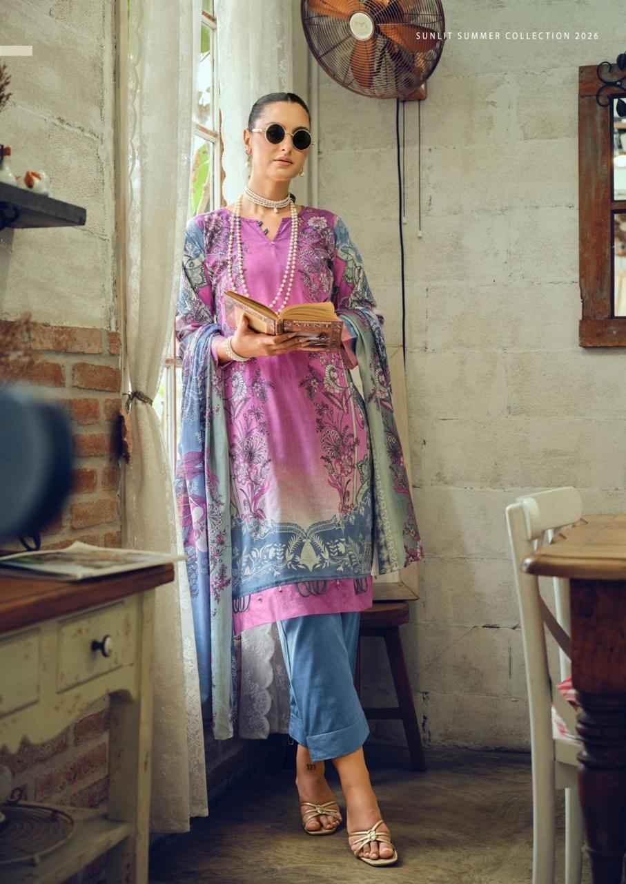 ISHAAL GULMOHAR COMBO PURE LAWN PAKISTANI DRESS MATERIAL