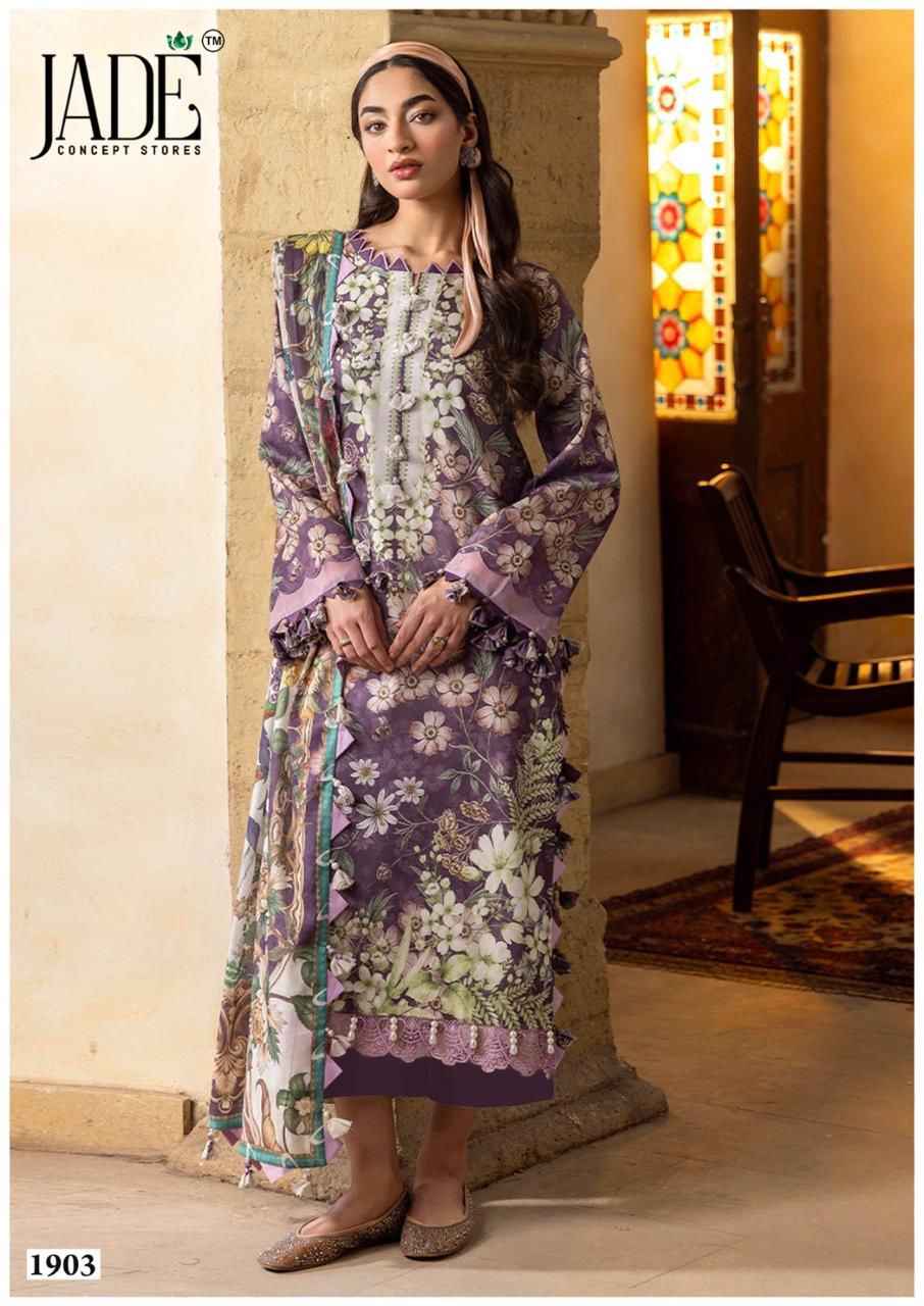JADE BIN SAEED VOL-19 HEAVY COTTON DRESS MATERIAL