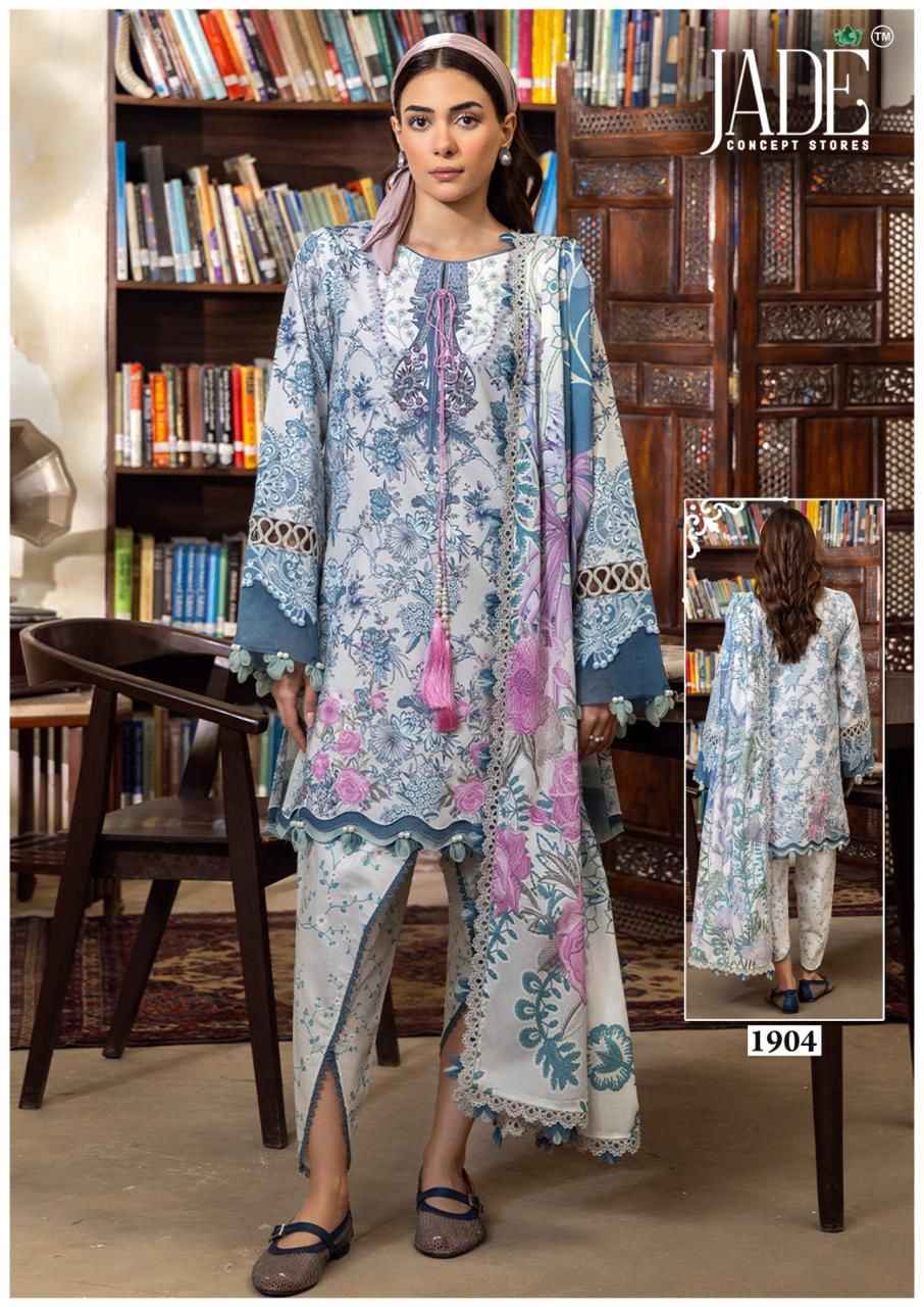 JADE BIN SAEED VOL-19 HEAVY COTTON DRESS MATERIAL